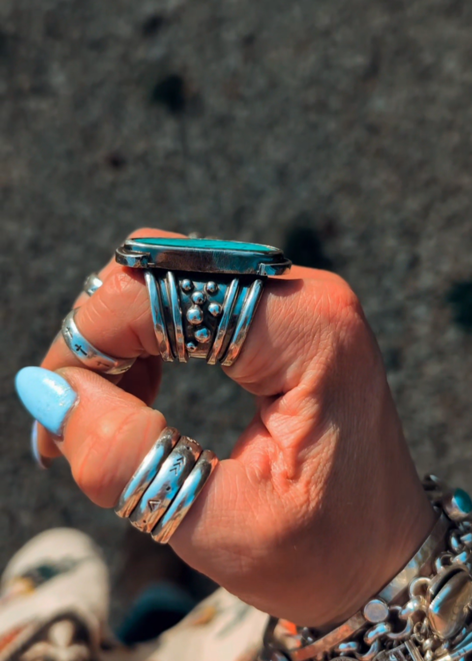 Summer Sea Ring (UK size Q)