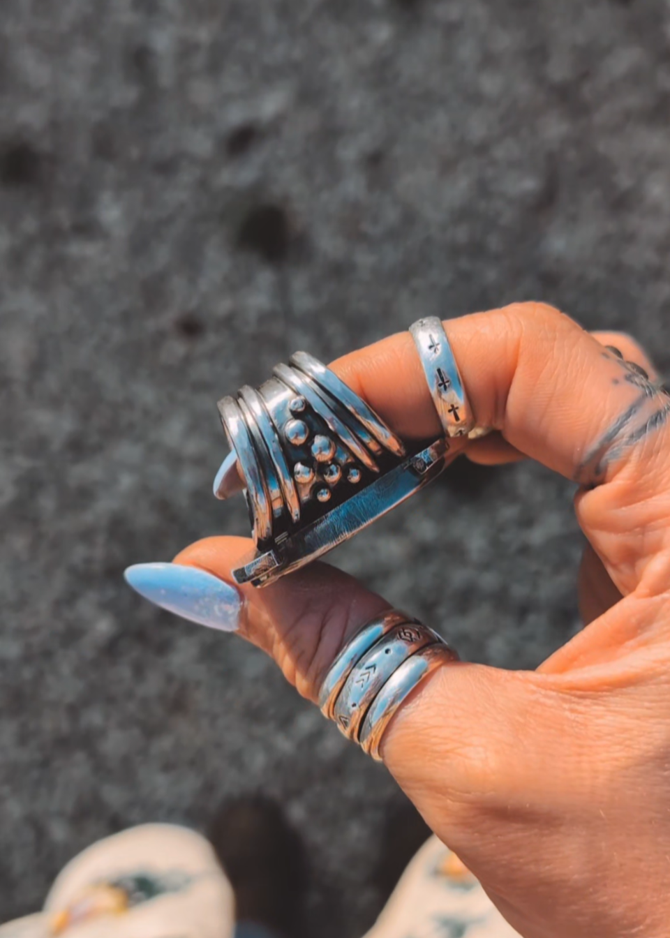 Summer Sea Ring (UK size Q)