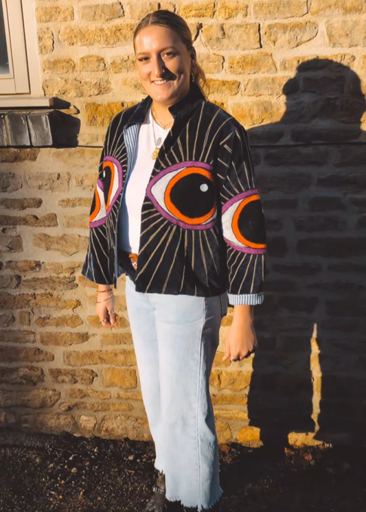 Evil Eye Jacket (Navy Blue)