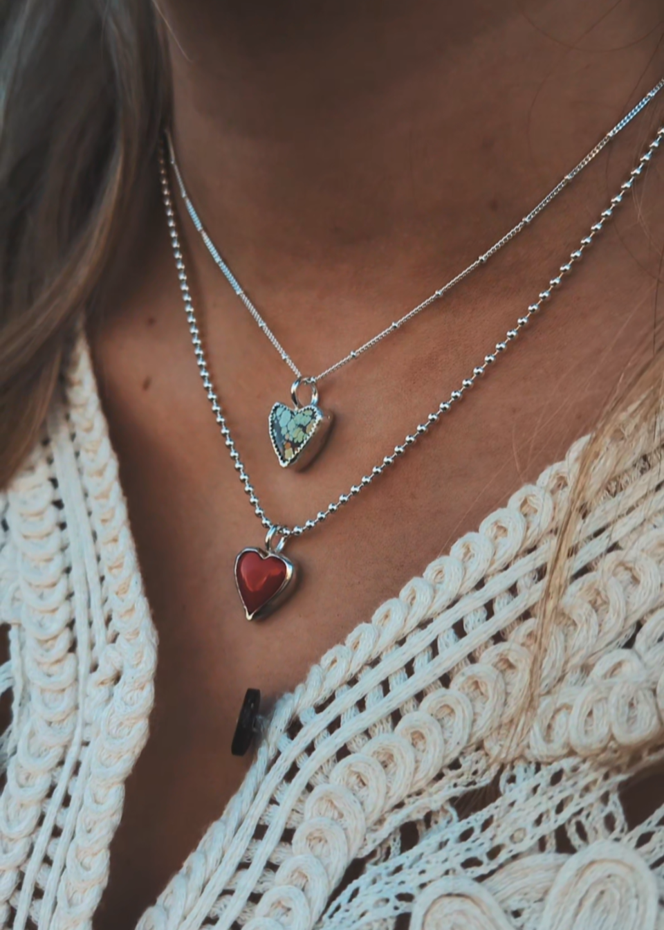Turquoise Heart Pendants
