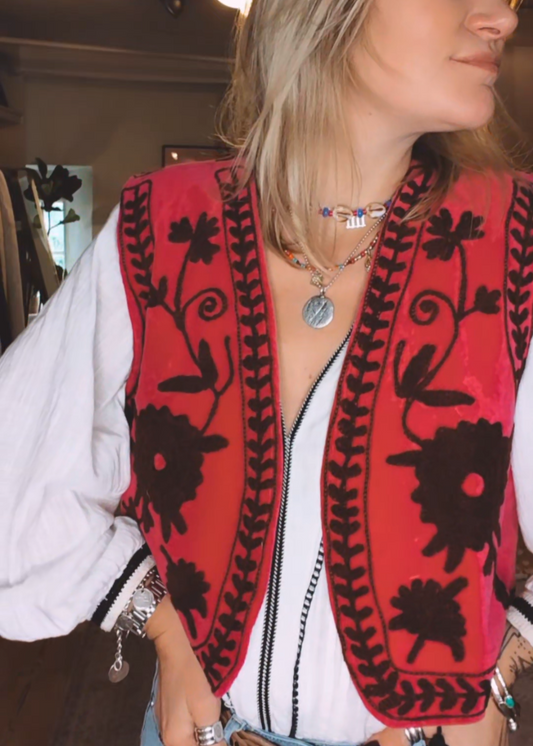Stevie Gilet (Rose & Burgundy)