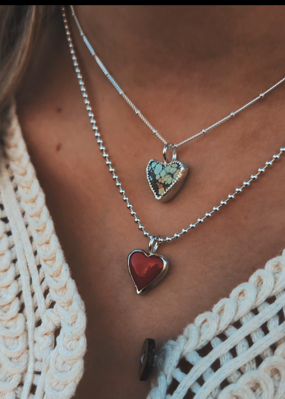 Turquoise Heart Pendants