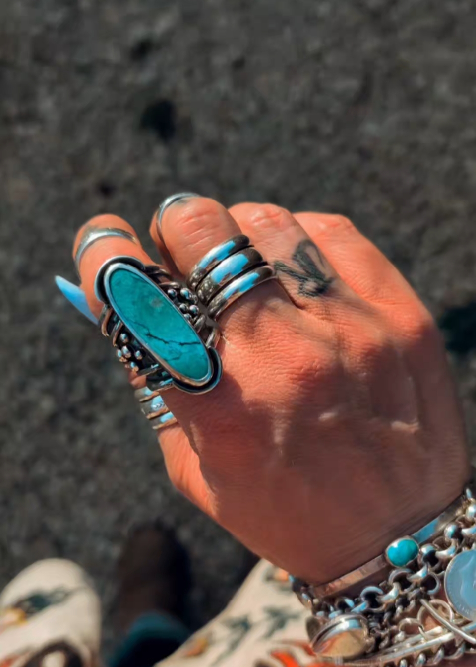 Summer Sea Ring (UK size Q)