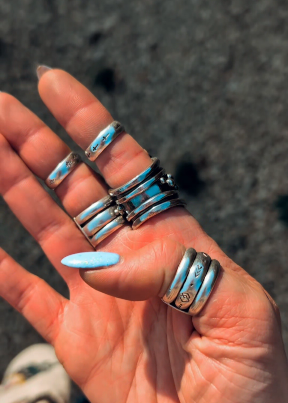 Summer Sea Ring (UK size Q)