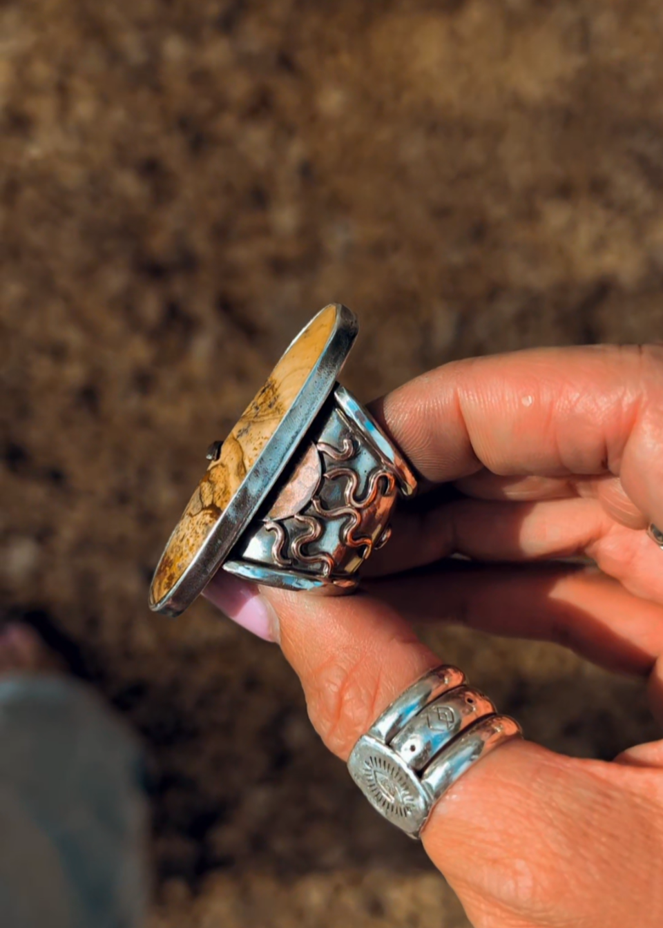DESERT SUN RING (UK size P)