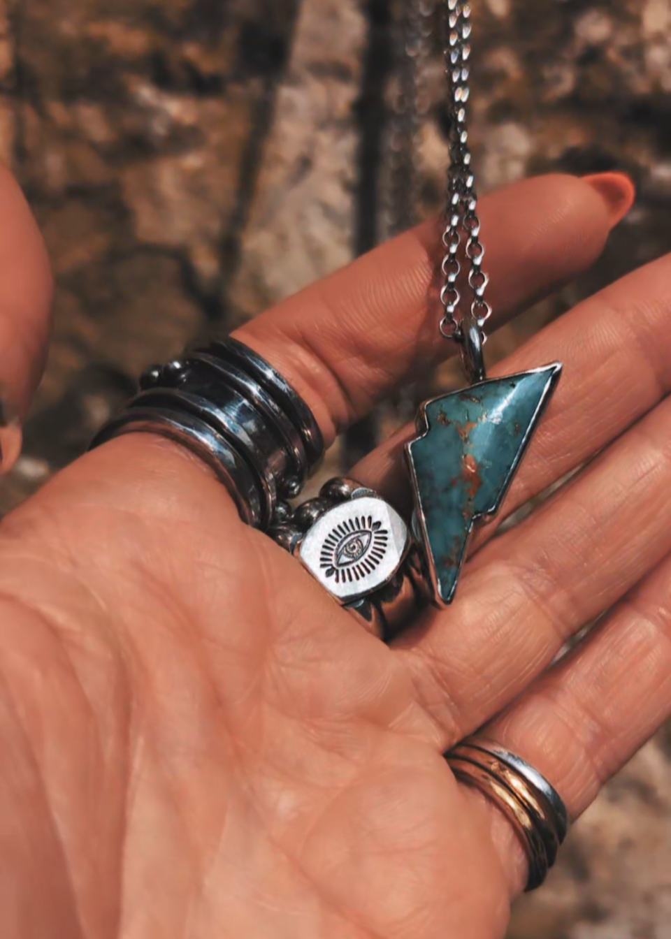 Kingman Turquoise Bolt Pendant