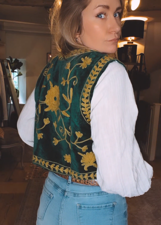 Stevie Gilet (Emerald & Mustard)