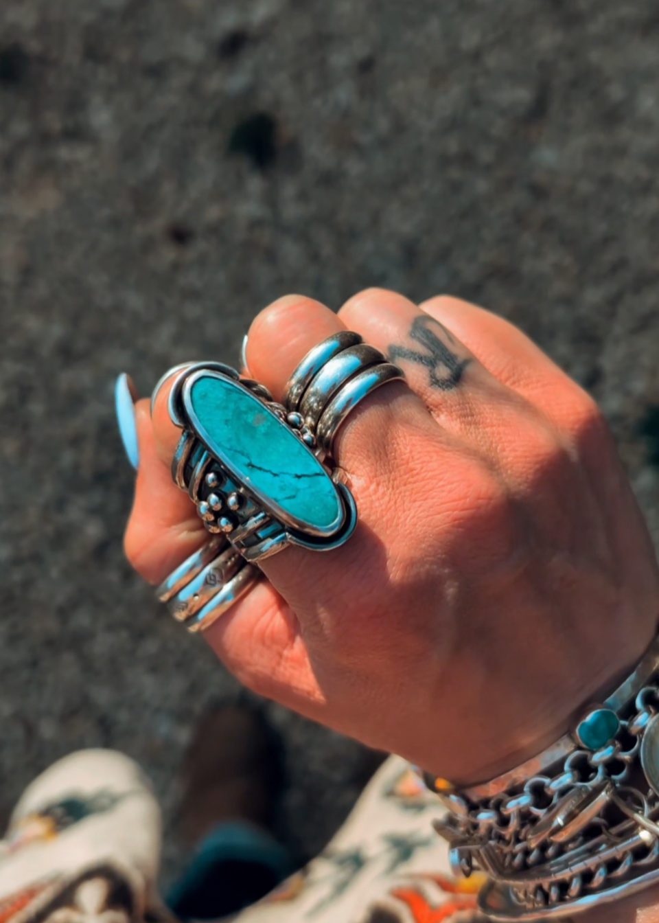 Summer Sea Ring (UK size Q)