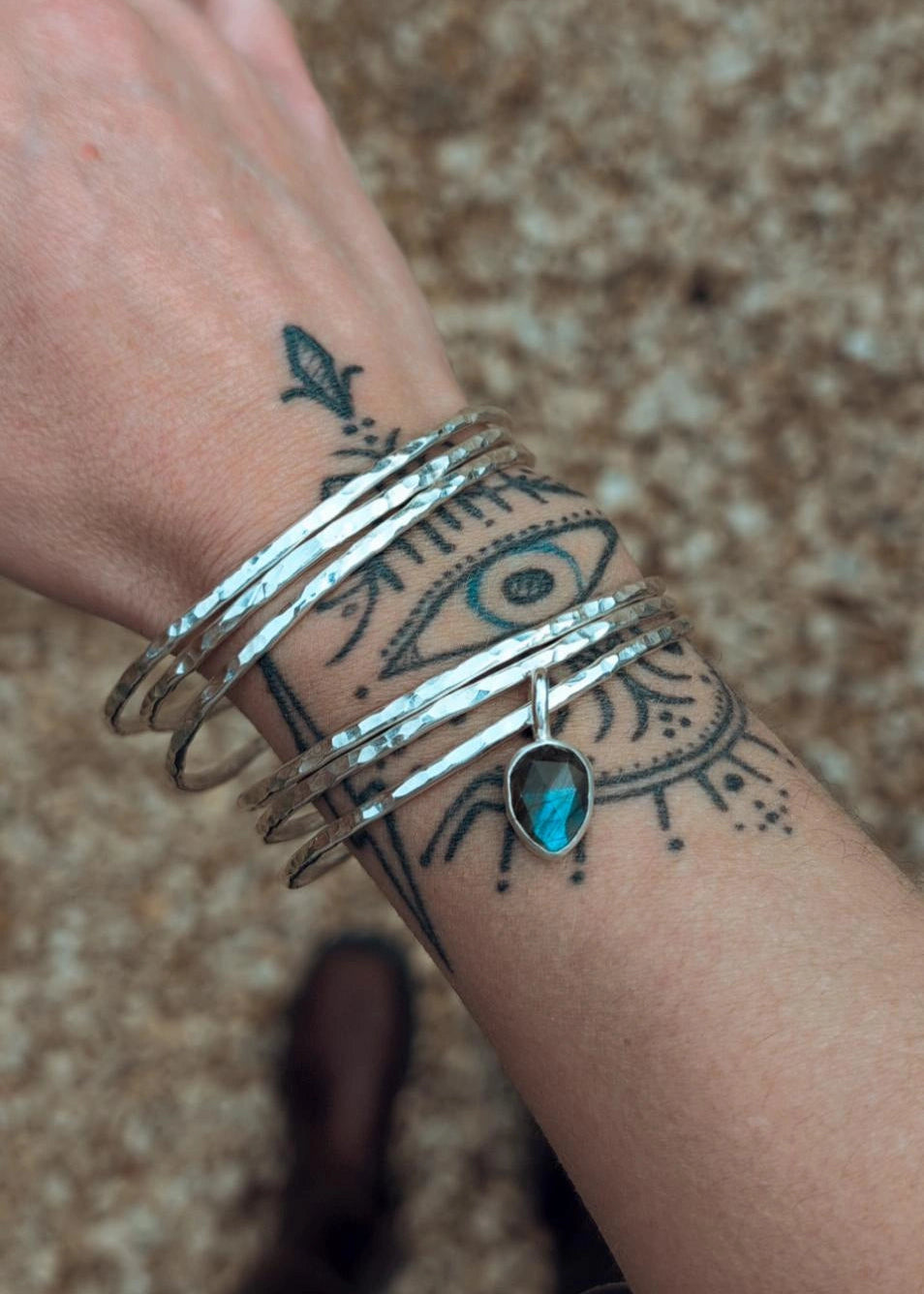 Dangly Bangle VI (Labradorite)