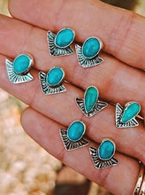 Load image into Gallery viewer, Aztec Turquoise Ear Studs
