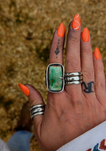 Load image into Gallery viewer, Variscite Serpent Ring (UK size T)
