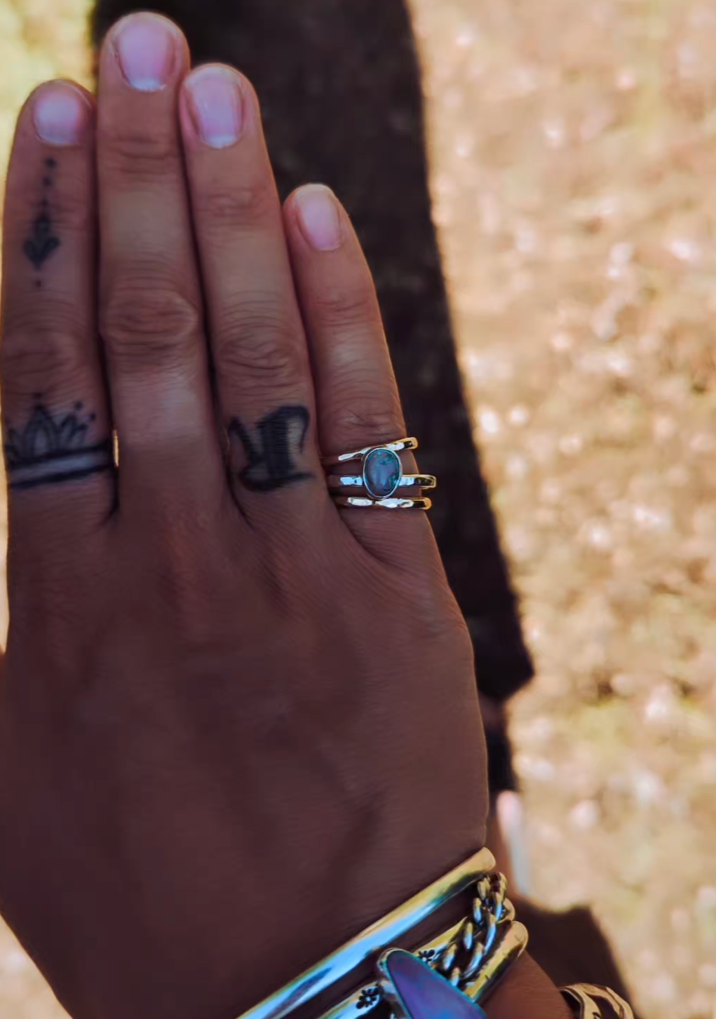 Gold Filled Hammered Stacking Ring MTO