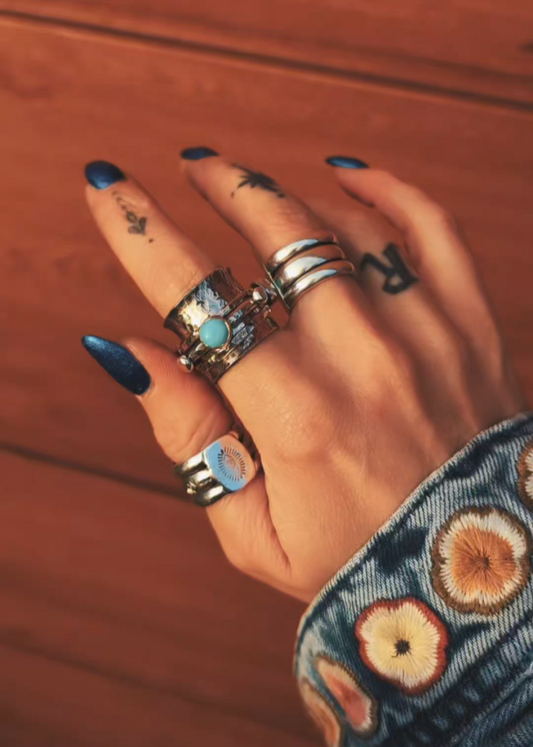 Turquoise Worry Ring (UK size N/O)