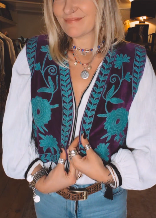 Stevie Gilet (Purple & Turquoise)
