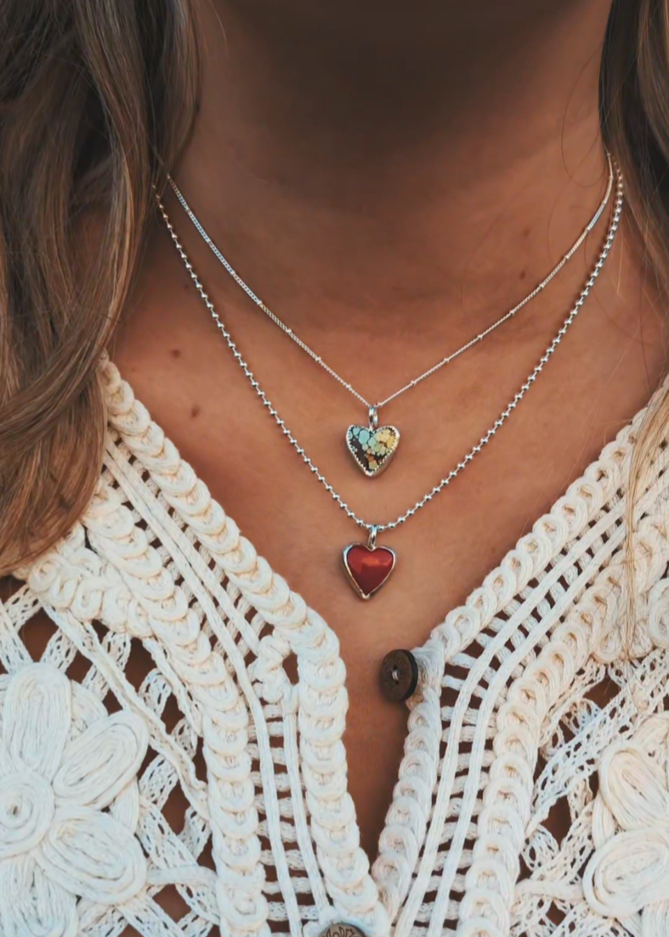 Turquoise Heart Pendants