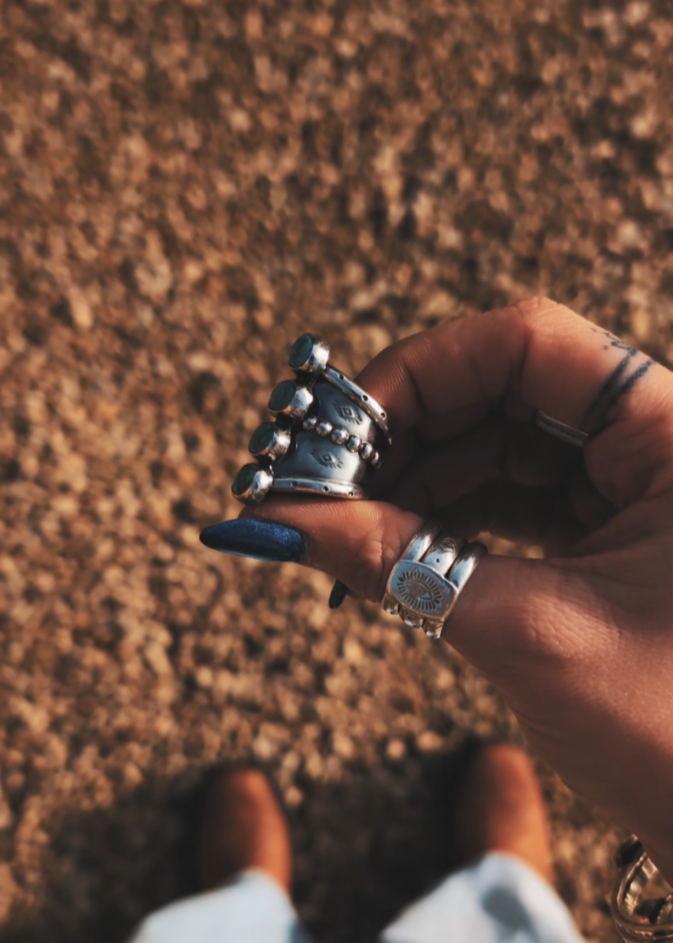 Turquoise Totem Ring (UK size P)