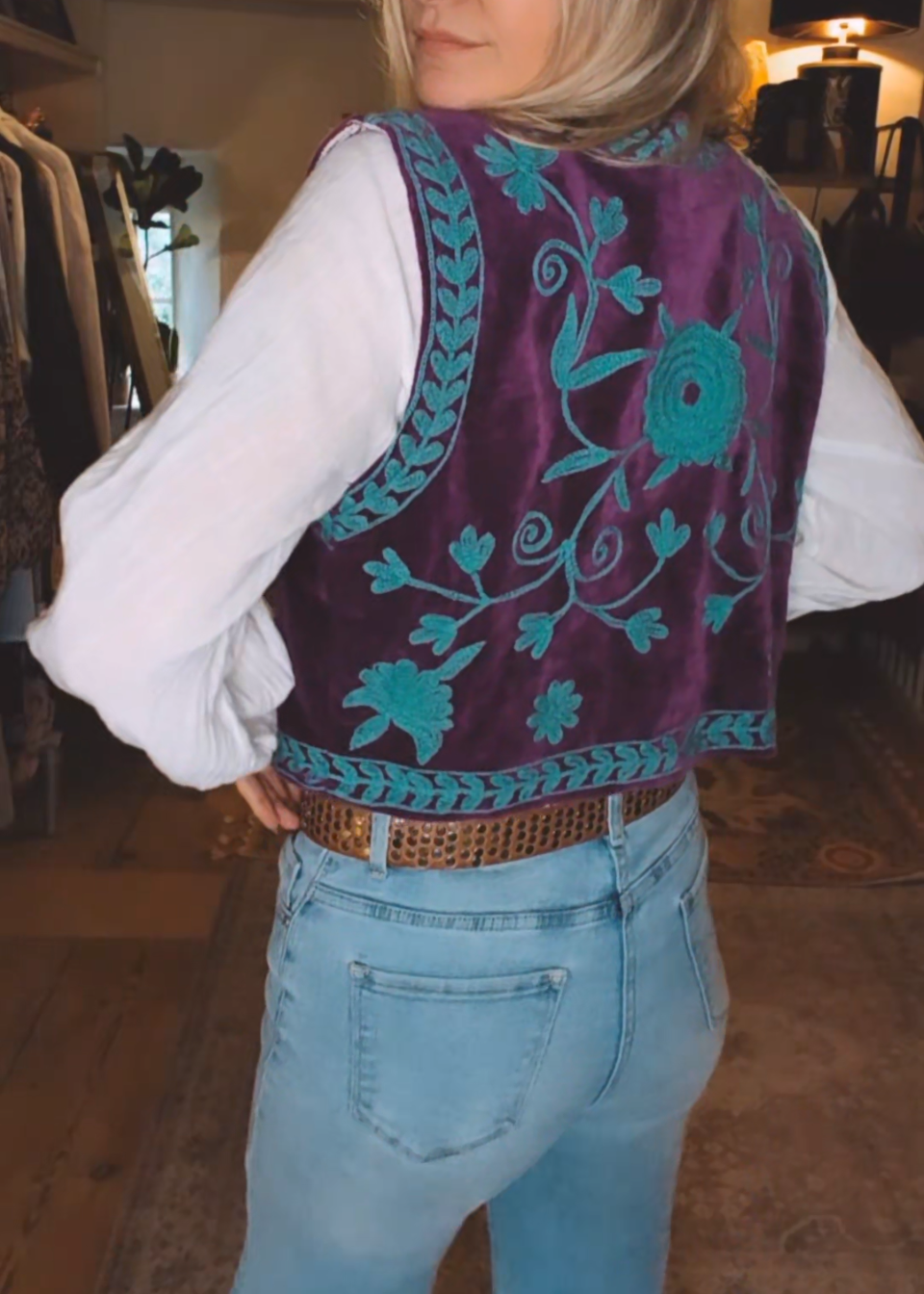Stevie Gilet (Purple & Turquoise)