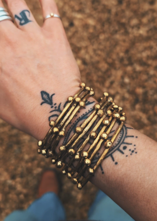 Blobby Brass Bangles