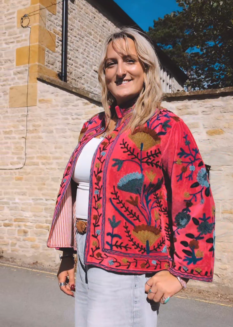 Gloria Jacket - Pink Velvet