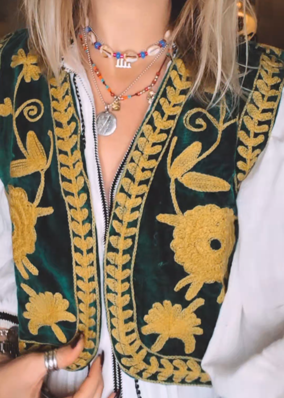 Stevie Gilet (Emerald & Mustard)