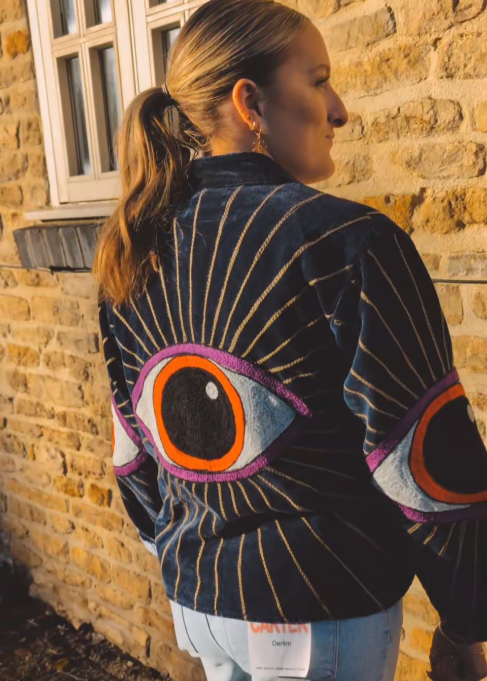 Evil Eye Jacket (Navy Blue)