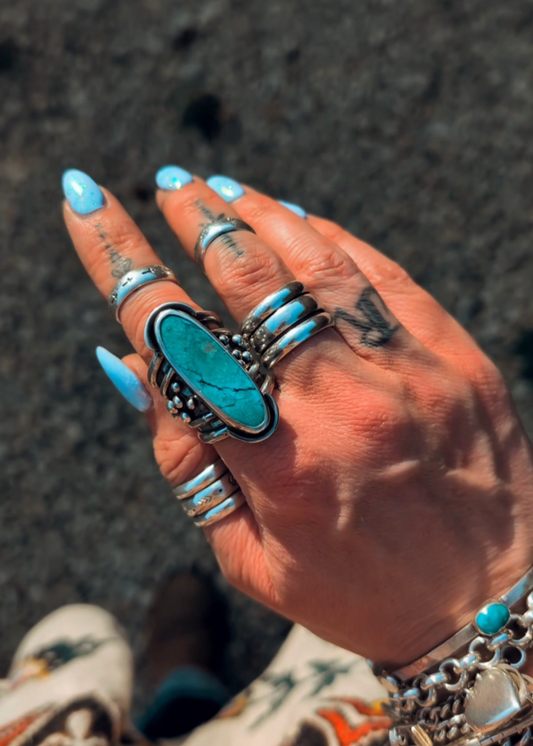 Summer Sea Ring (UK size Q)