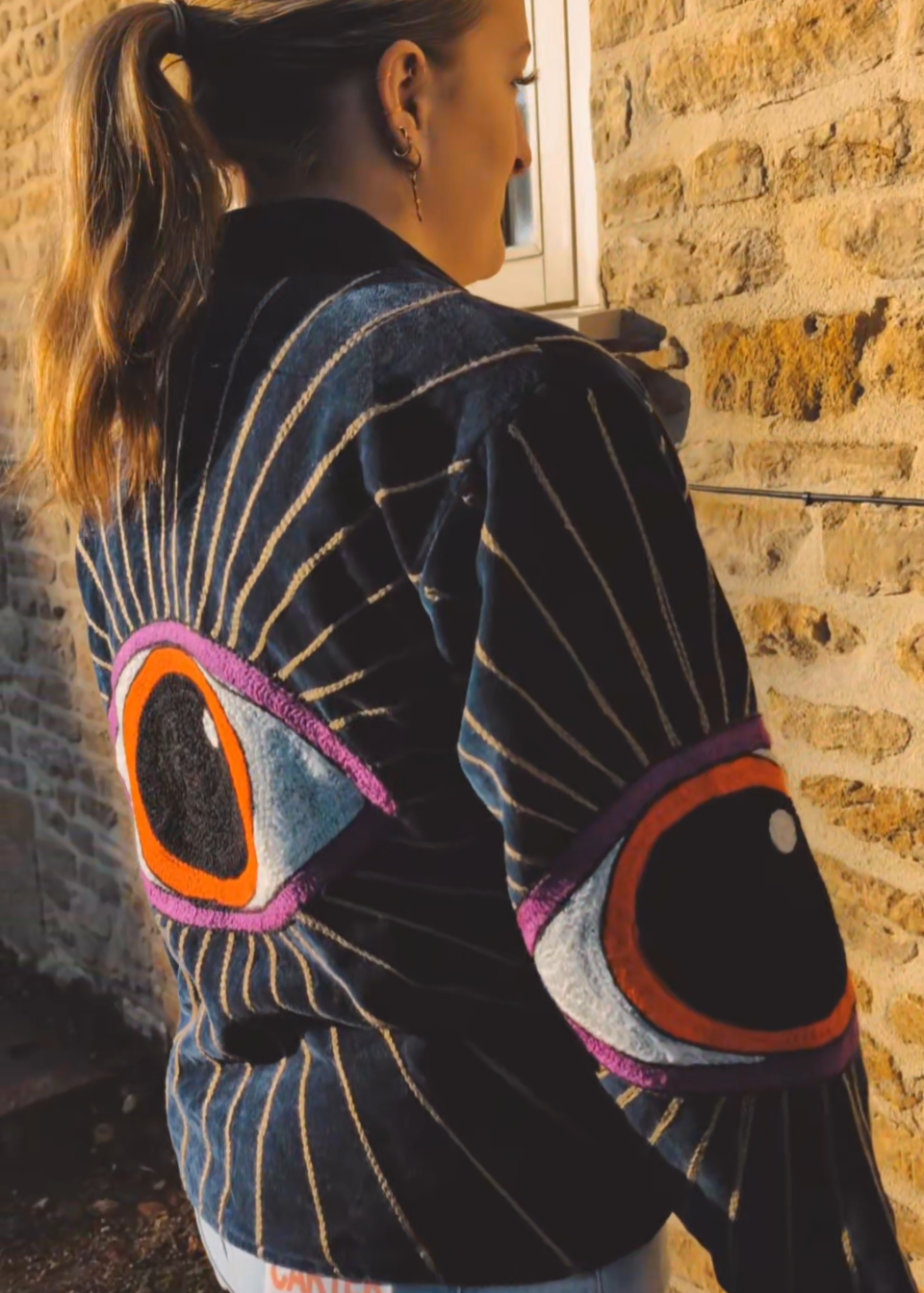 Evil Eye Jacket (Navy Blue)