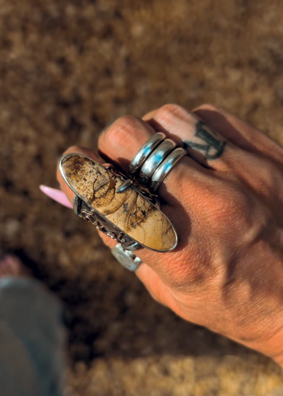 DESERT SUN RING (UK size P)