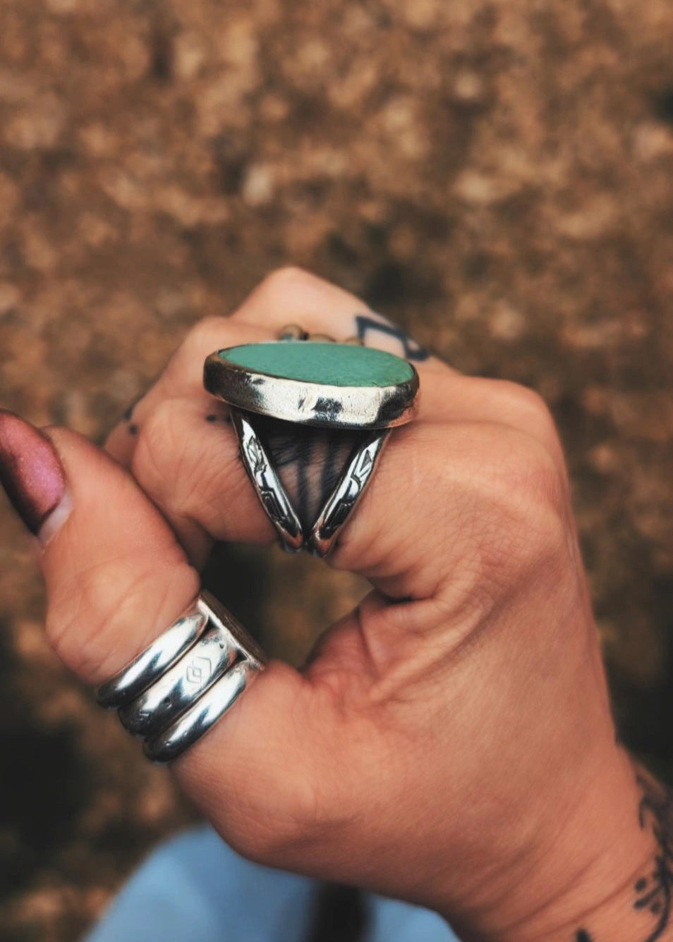 Hubei Turquoise Ring (UK size R/S)