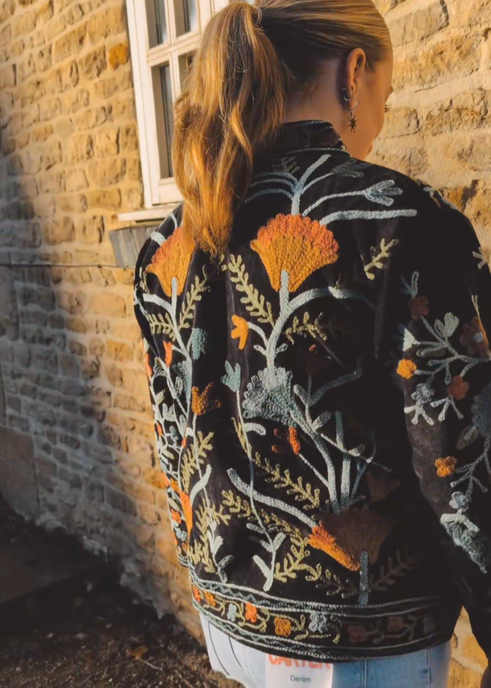 Gloria Velvet Jacket - Black