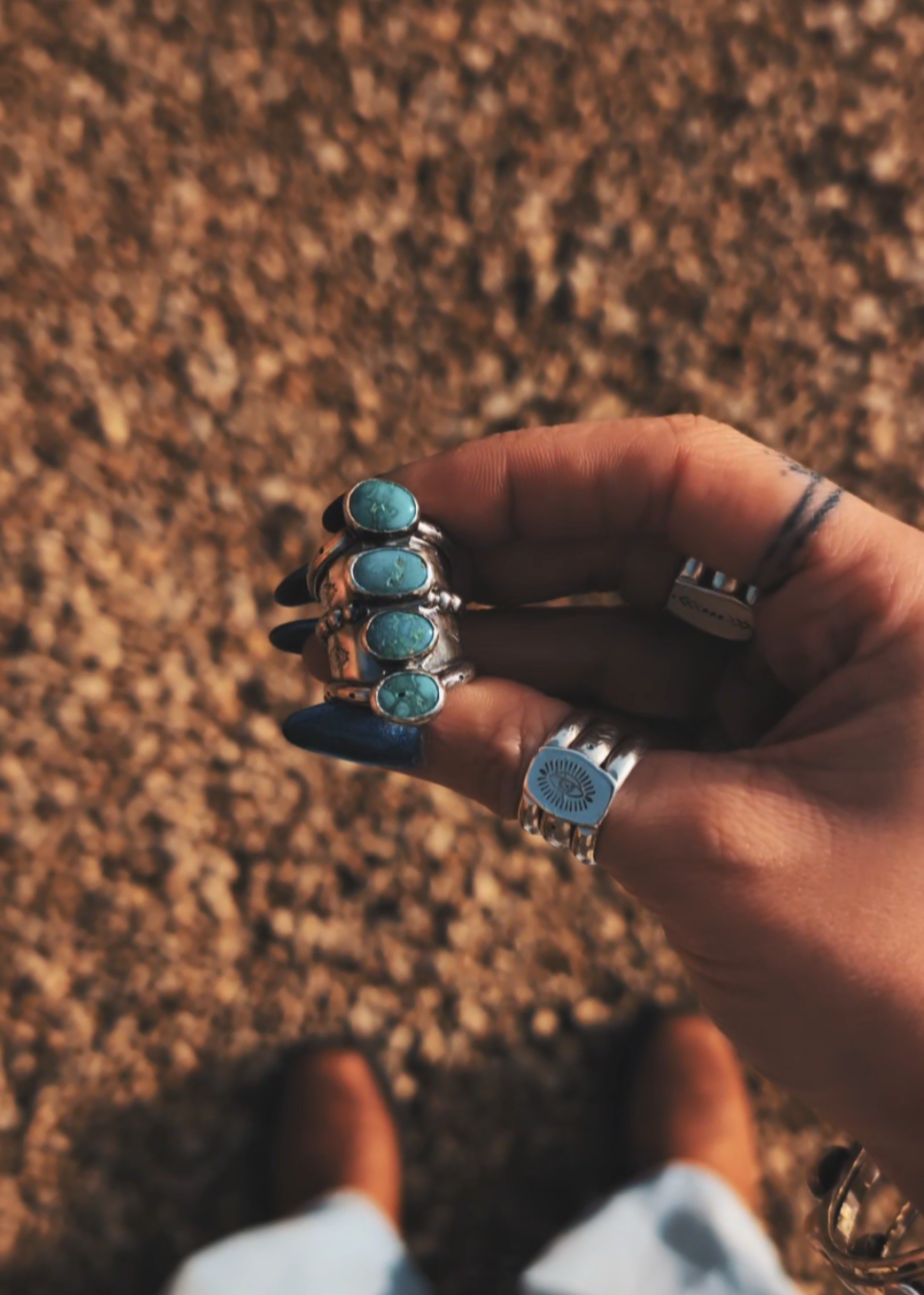 Turquoise Totem Ring (UK size P)