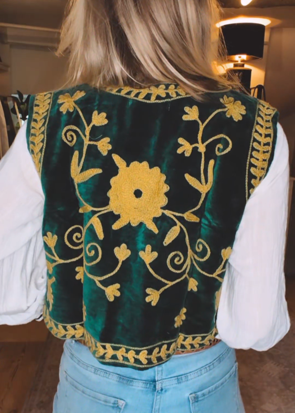 Stevie Gilet (Emerald & Mustard)