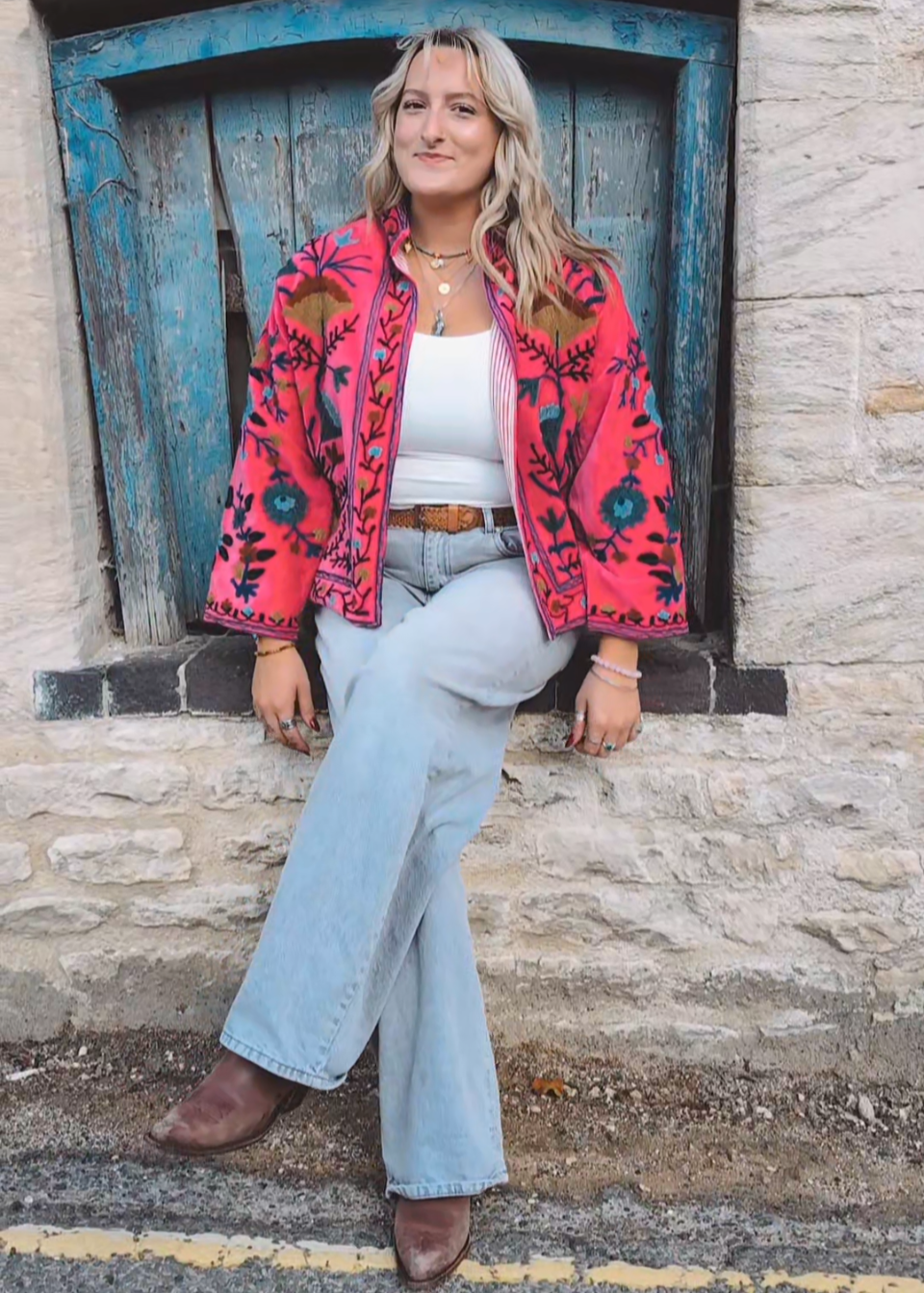 Gloria Jacket - Pink Velvet