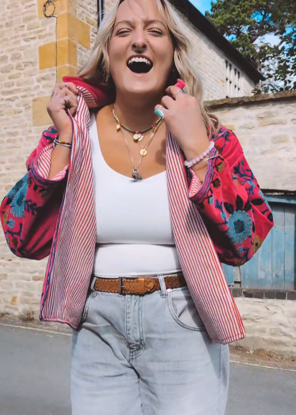 Gloria Jacket - Pink Velvet