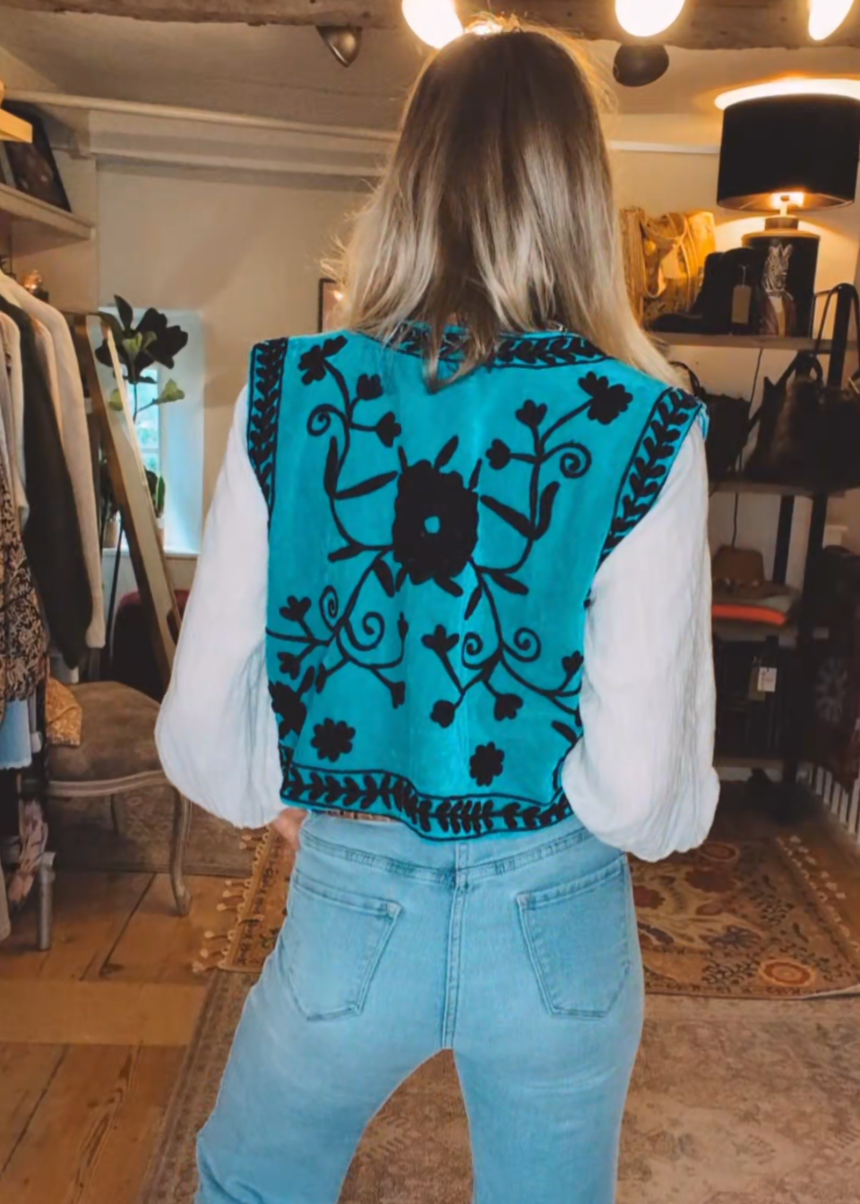 Stevie Gilet (Turquoise & Navy)