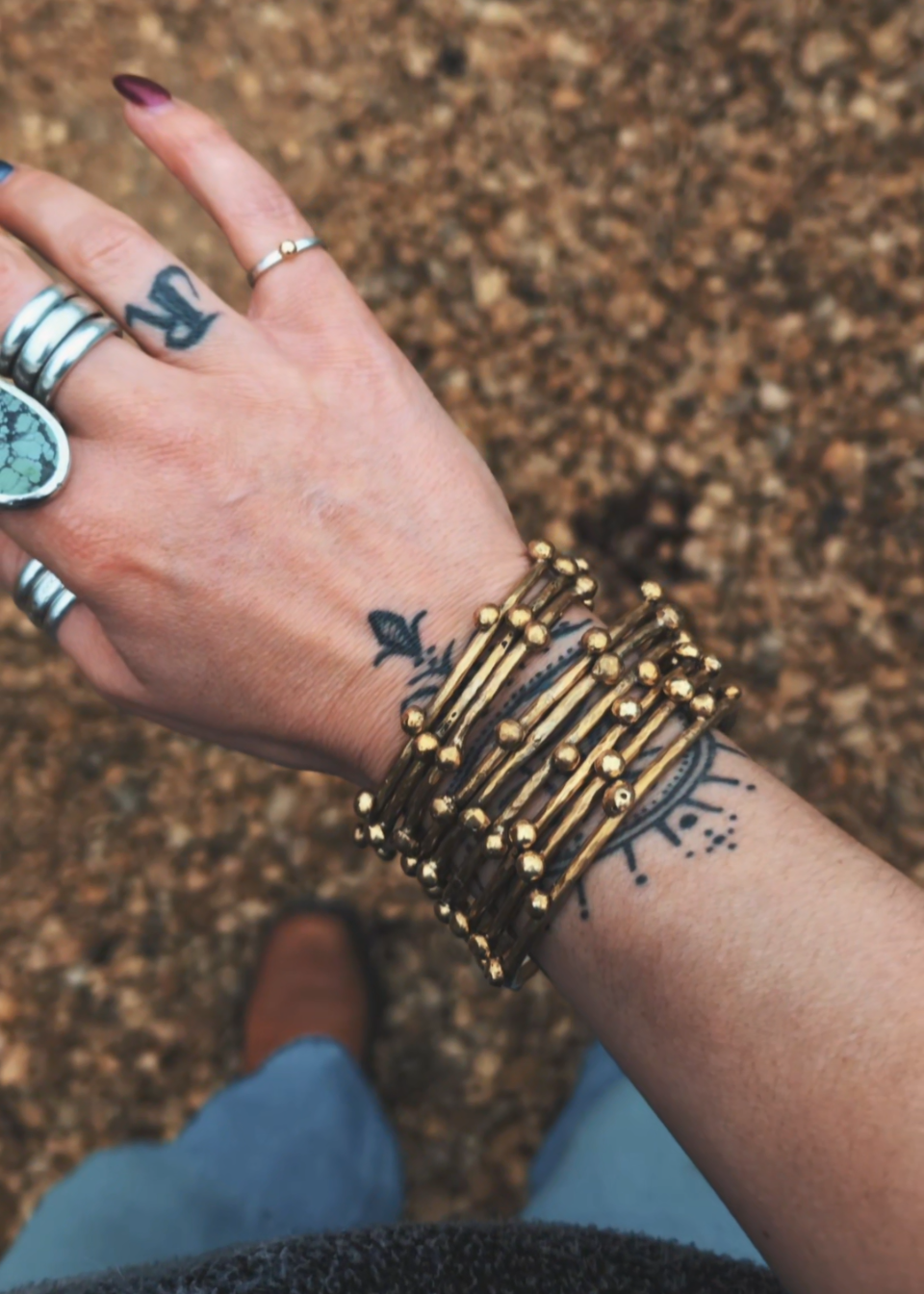 Blobby Brass Bangles