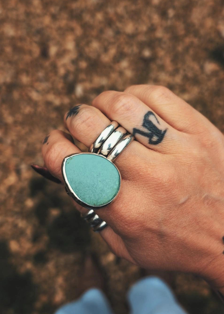 Hubei Turquoise Ring (UK size R/S)