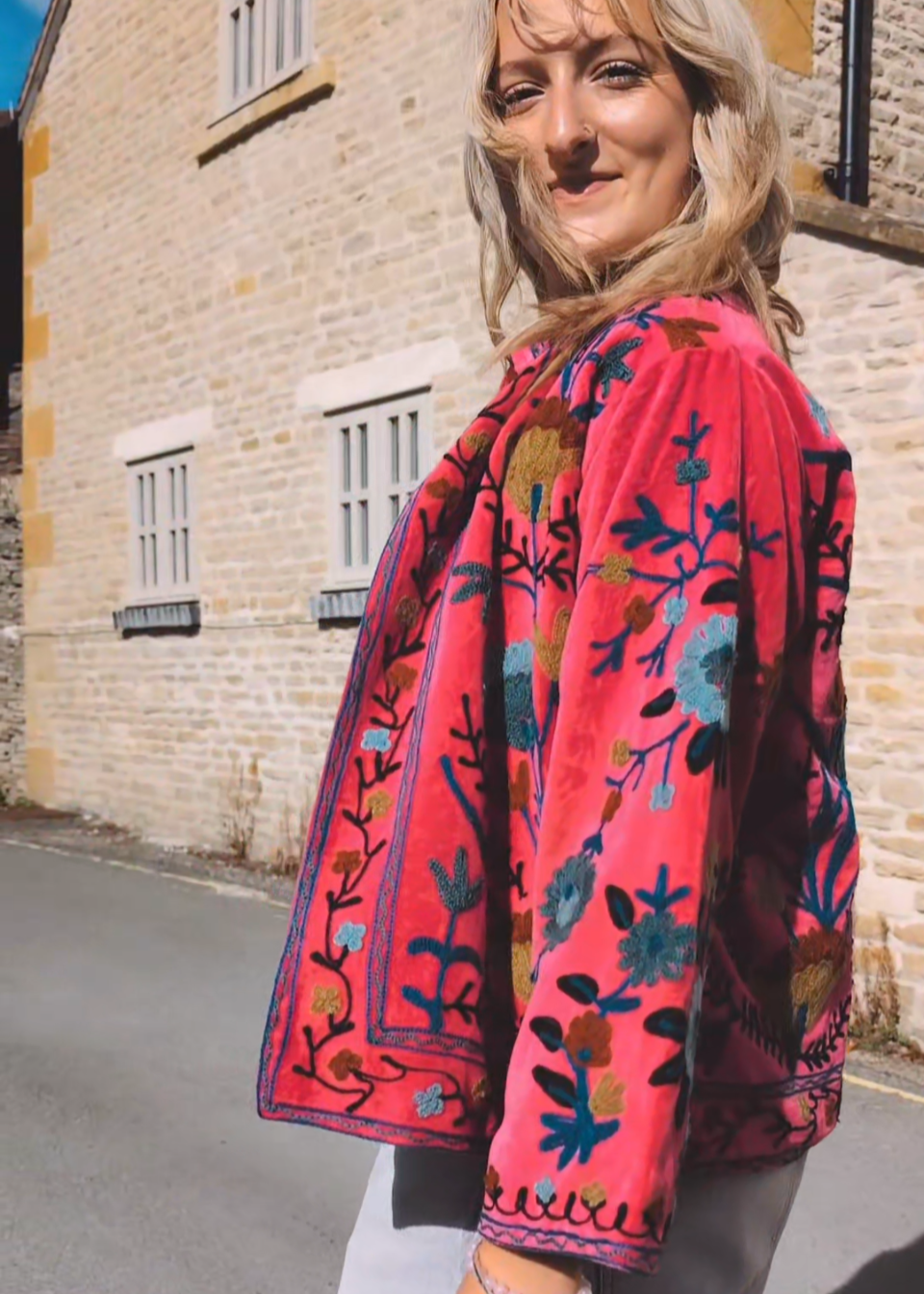 Gloria Jacket - Pink Velvet