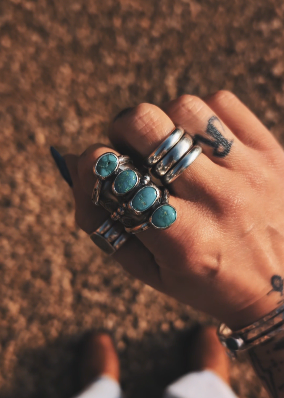 Turquoise Totem Ring (UK size P)