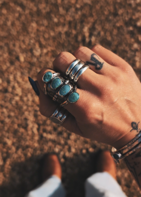 Turquoise Totem Ring (UK size P)